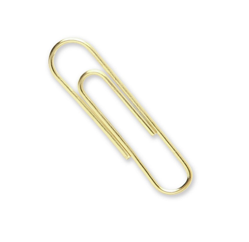 ACCO Brands Paper Clips, Regluar, # 2 Size, Smooth, Gold, 100 Clips/Box (72533) - Image 2